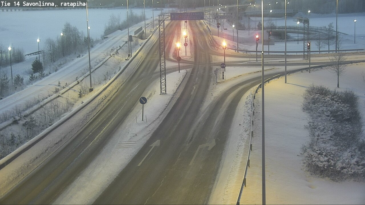 Weather Camera Image Väg 14 Nyslott, Ratapiha, Savonlinna, Etelä-Savo