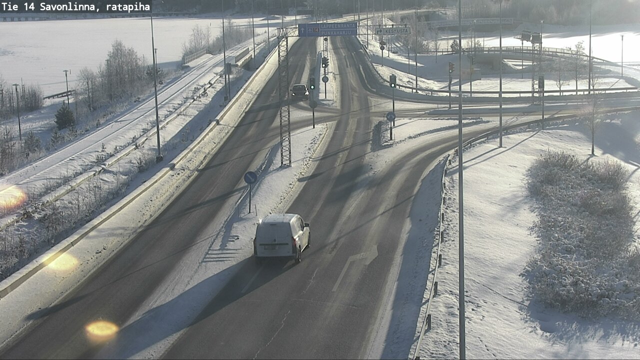 Weather Camera Image Väg 14 Nyslott, Ratapiha, Savonlinna, Etelä-Savo