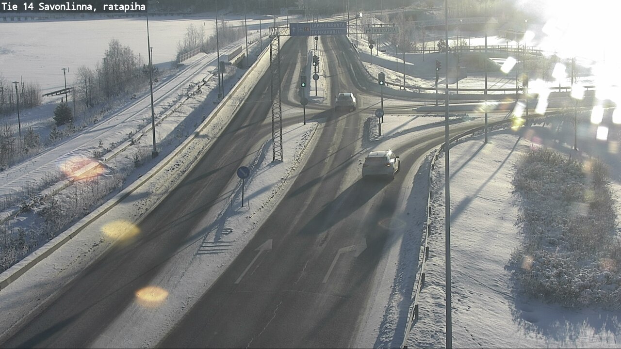Weather Camera Image Väg 14 Nyslott, Ratapiha, Savonlinna, Etelä-Savo