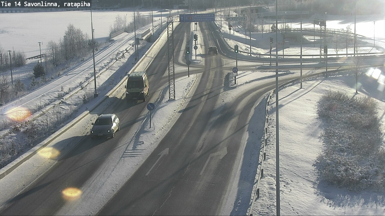 Weather Camera Image Väg 14 Nyslott, Ratapiha, Savonlinna, Etelä-Savo