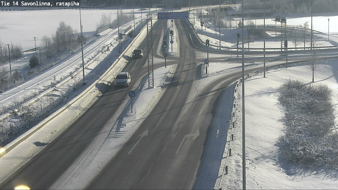 Weather Camera Image Väg 14 Nyslott, Ratapiha, Savonlinna, Etelä-Savo