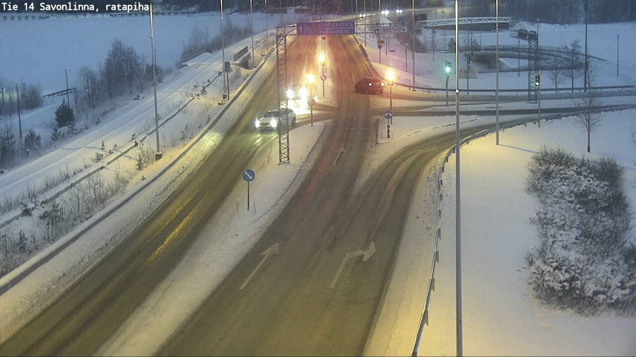 Weather Camera Image Väg 14 Nyslott, Ratapiha, Savonlinna, Etelä-Savo
