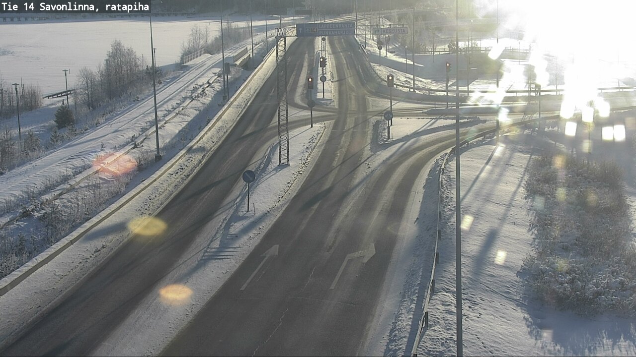 Weather Camera Image Väg 14 Nyslott, Ratapiha, Savonlinna, Etelä-Savo