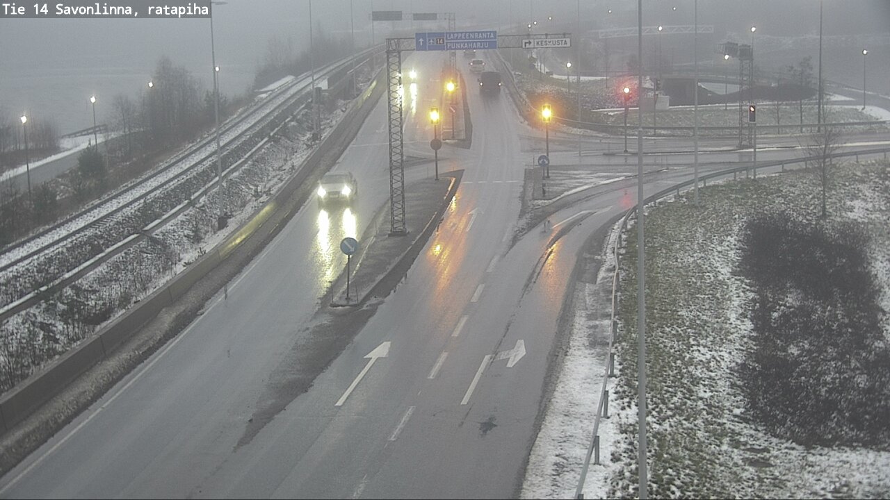 Weather Camera Image Väg 14 Nyslott, Ratapiha, Savonlinna, Etelä-Savo