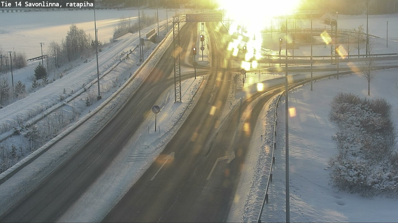 Weather Camera Image Väg 14 Nyslott, Ratapiha, Savonlinna, Etelä-Savo