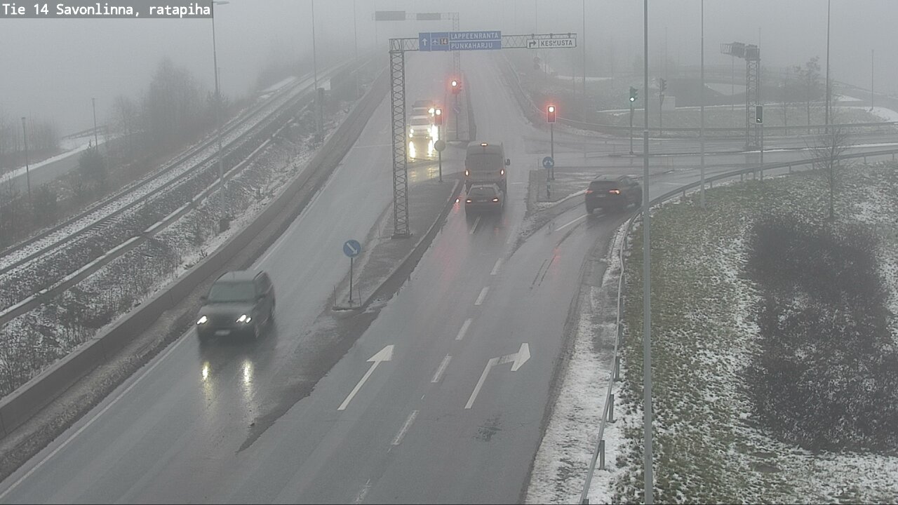Weather Camera Image Väg 14 Nyslott, Ratapiha, Savonlinna, Etelä-Savo