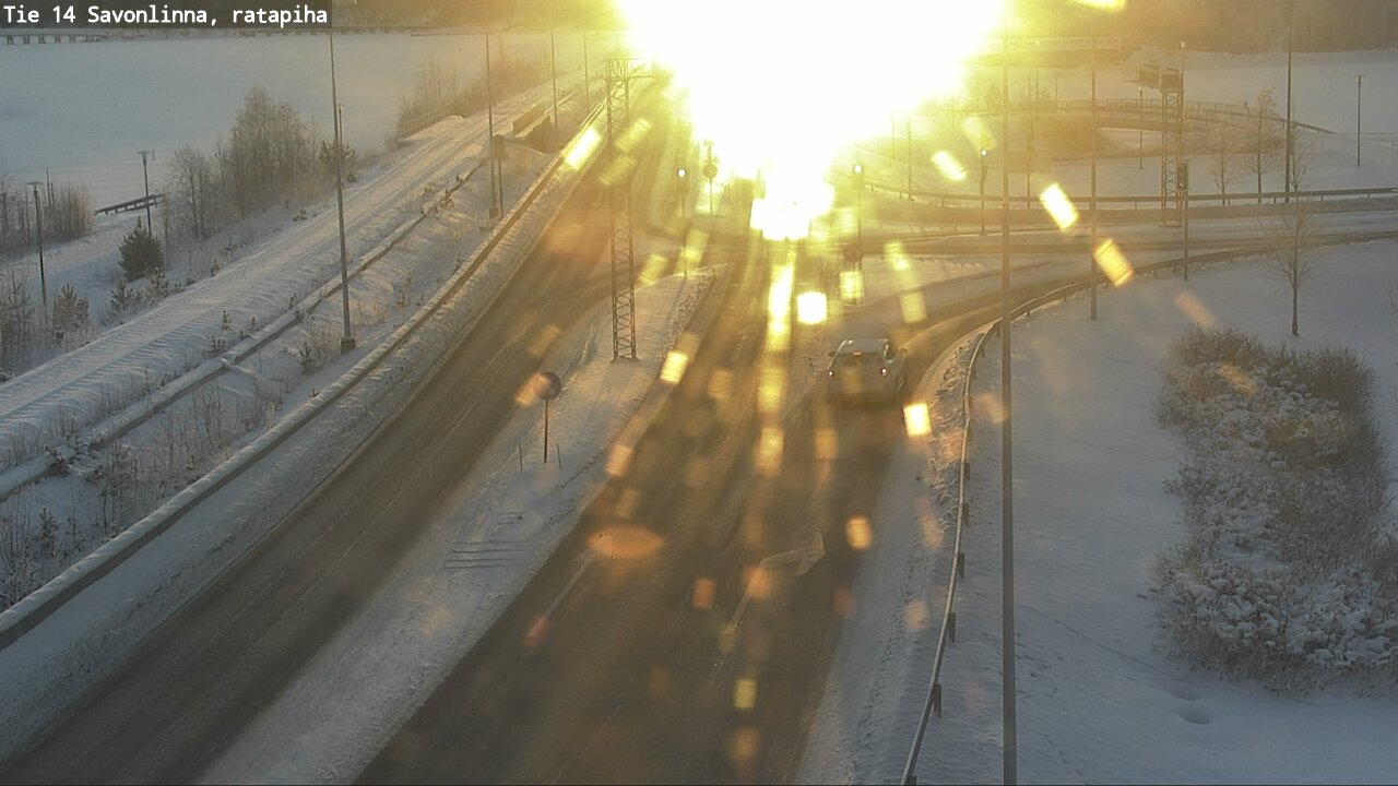 Weather Camera Image Väg 14 Nyslott, Ratapiha, Savonlinna, Etelä-Savo