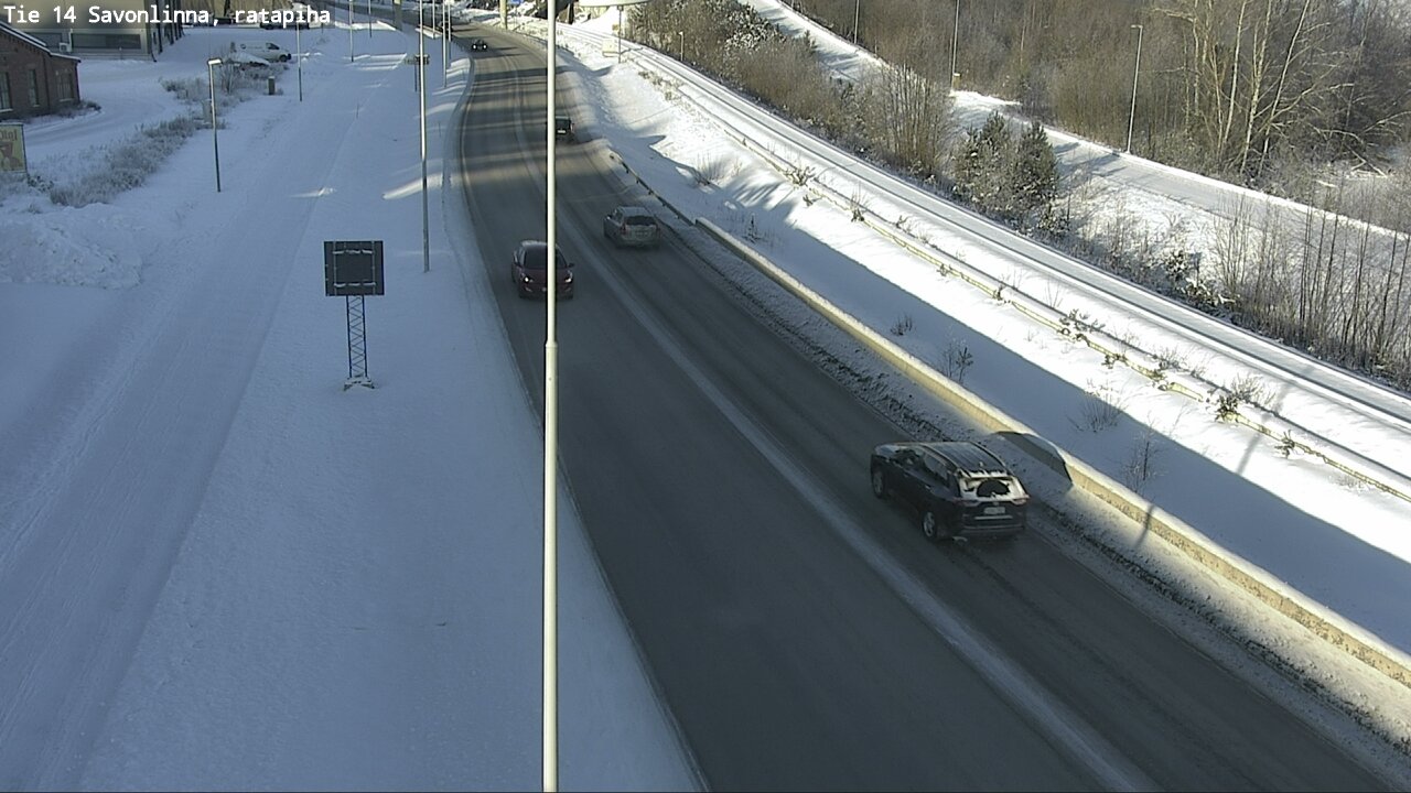 Weather Camera Image Väg 14 Nyslott, Ratapiha, Savonlinna, Etelä-Savo