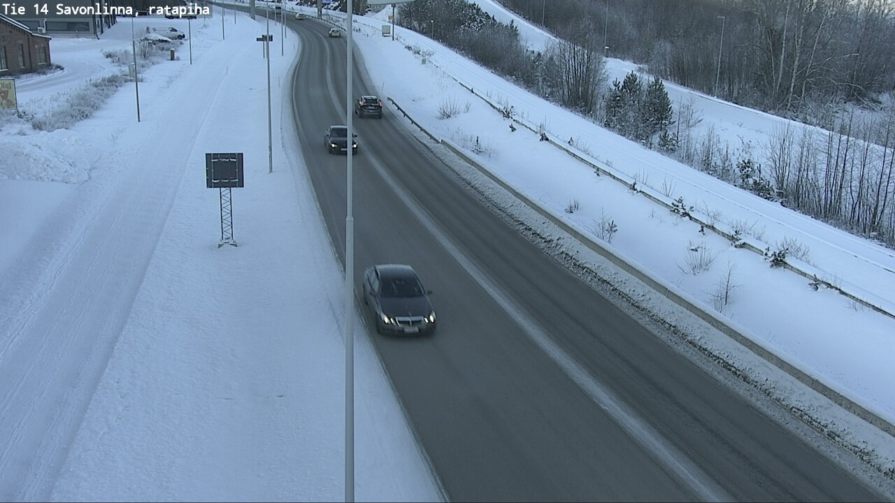 Weather Camera Image Väg 14 Nyslott, Ratapiha, Savonlinna, Etelä-Savo