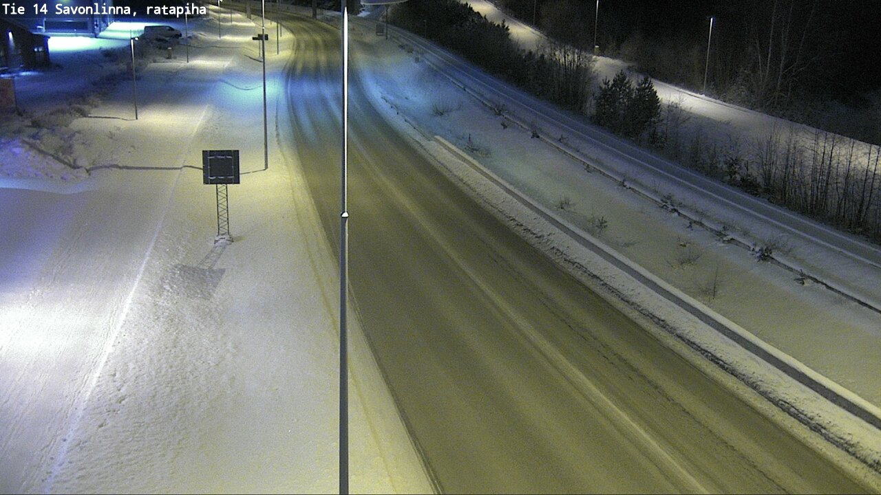 Weather Camera Image Väg 14 Nyslott, Ratapiha, Savonlinna, Etelä-Savo