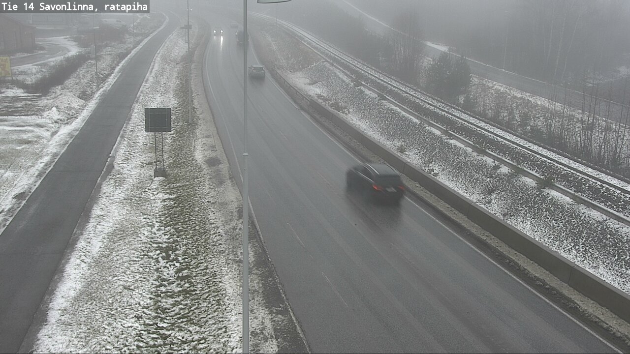 Weather Camera Image Väg 14 Nyslott, Ratapiha, Savonlinna, Etelä-Savo