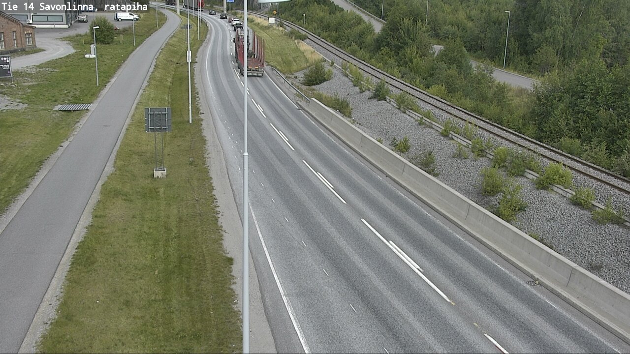 Weather Camera Image Väg 14 Nyslott, Ratapiha, Savonlinna, Etelä-Savo