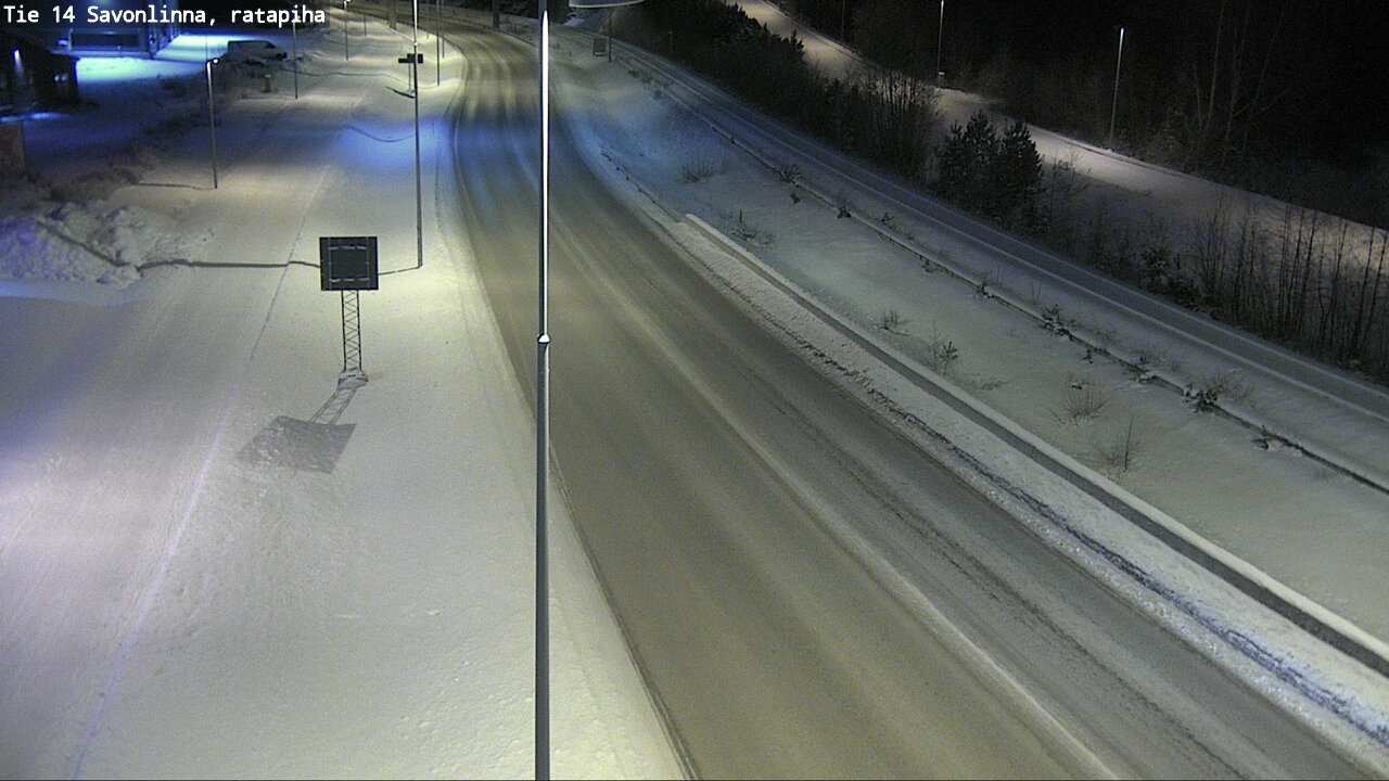 Weather Camera Image Väg 14 Nyslott, Ratapiha, Savonlinna, Etelä-Savo