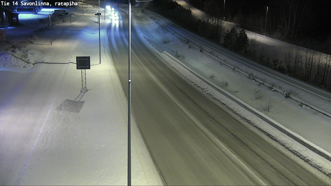 Weather Camera Image Väg 14 Nyslott, Ratapiha, Savonlinna, Etelä-Savo