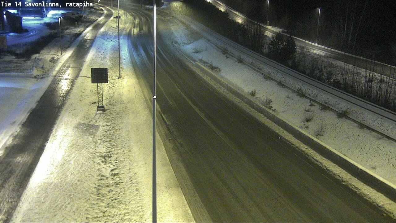 Weather Camera Image Väg 14 Nyslott, Ratapiha, Savonlinna, Etelä-Savo