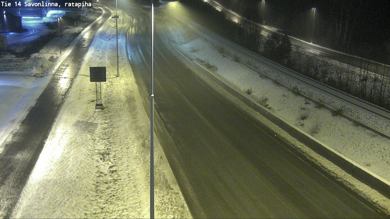 Weather Camera Image Väg 14 Nyslott, Ratapiha, Savonlinna, Etelä-Savo