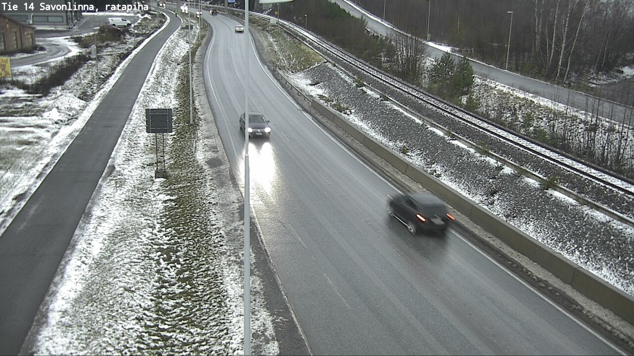 Weather Camera Image Väg 14 Nyslott, Ratapiha, Savonlinna, Etelä-Savo