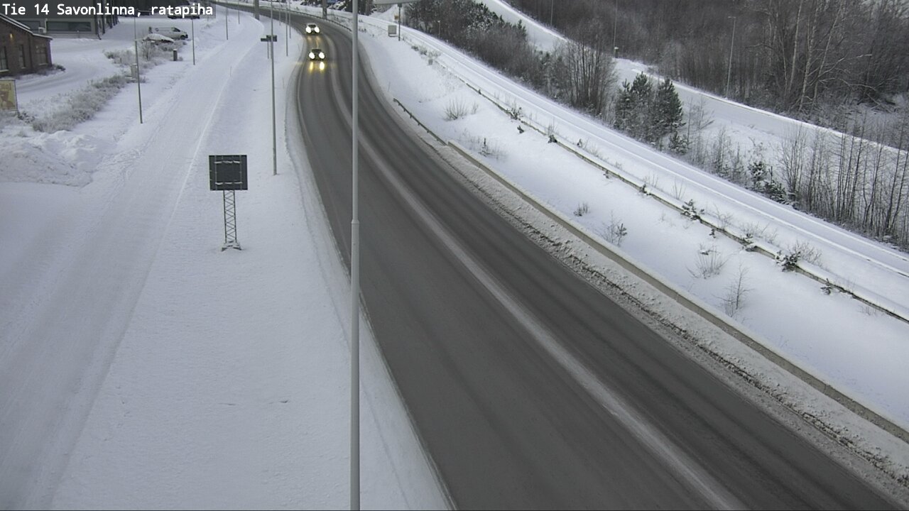 Weather Camera Image Väg 14 Nyslott, Ratapiha, Savonlinna, Etelä-Savo