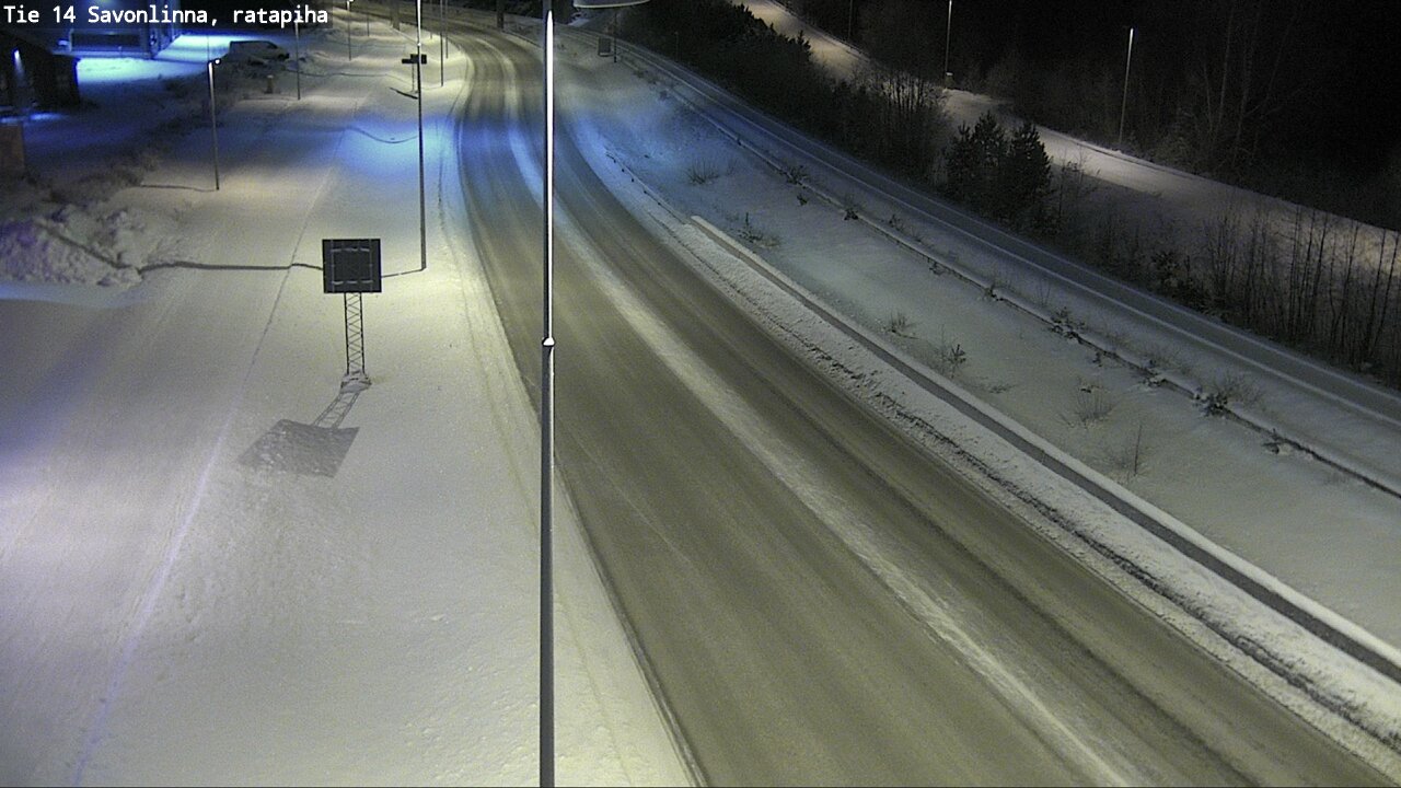 Weather Camera Image Väg 14 Nyslott, Ratapiha, Savonlinna, Etelä-Savo