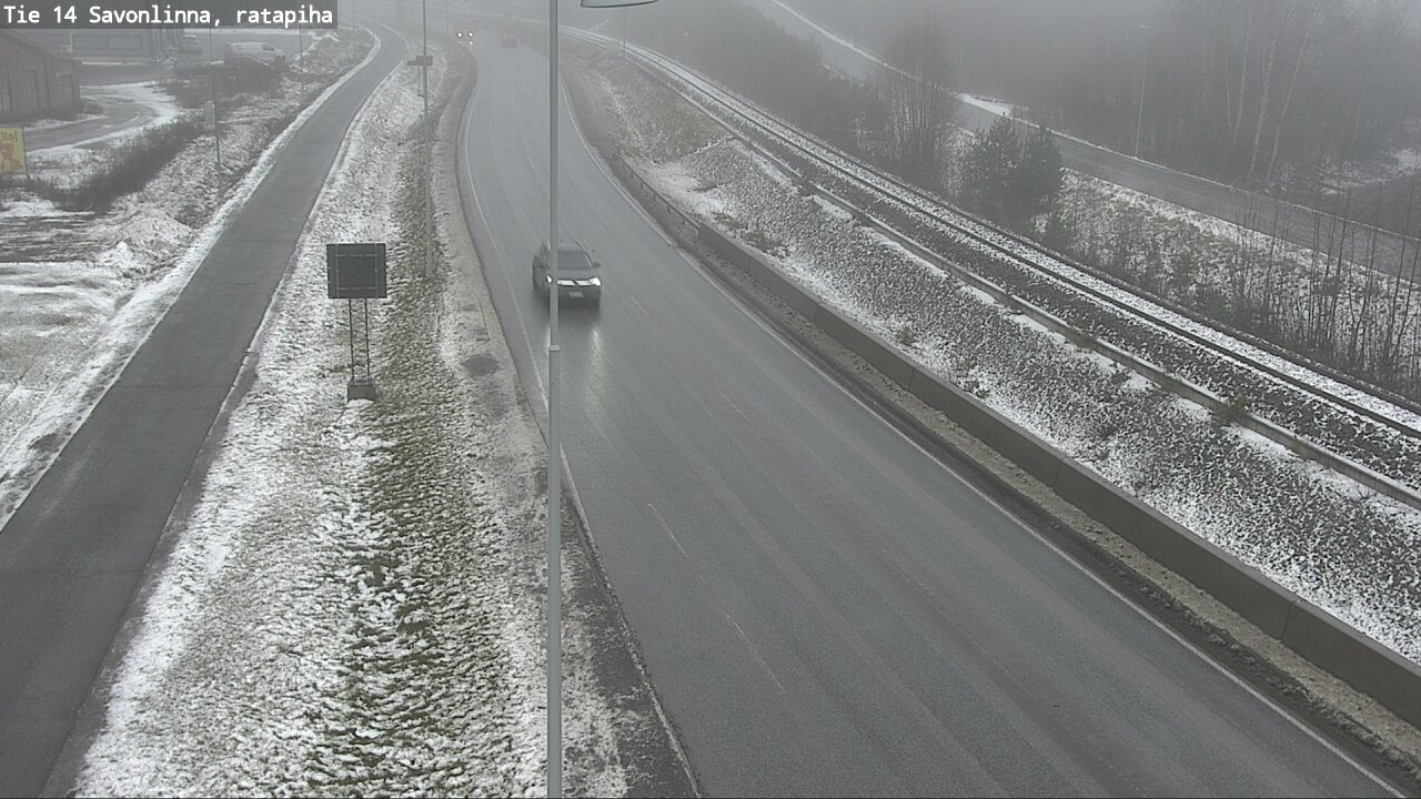 Weather Camera Image Väg 14 Nyslott, Ratapiha, Savonlinna, Etelä-Savo