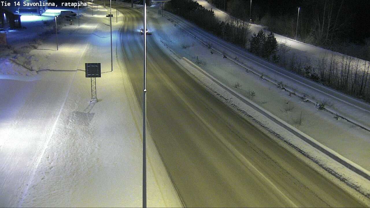 Weather Camera Image Väg 14 Nyslott, Ratapiha, Savonlinna, Etelä-Savo