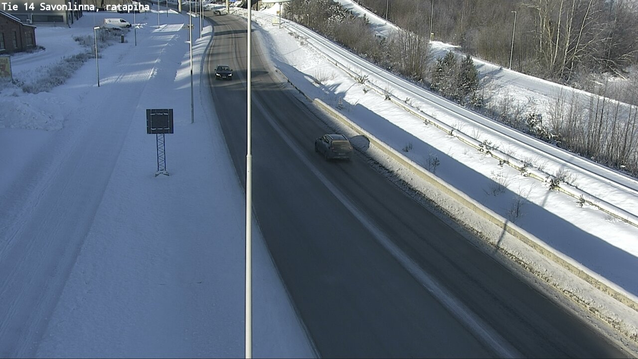 Weather Camera Image Väg 14 Nyslott, Ratapiha, Savonlinna, Etelä-Savo