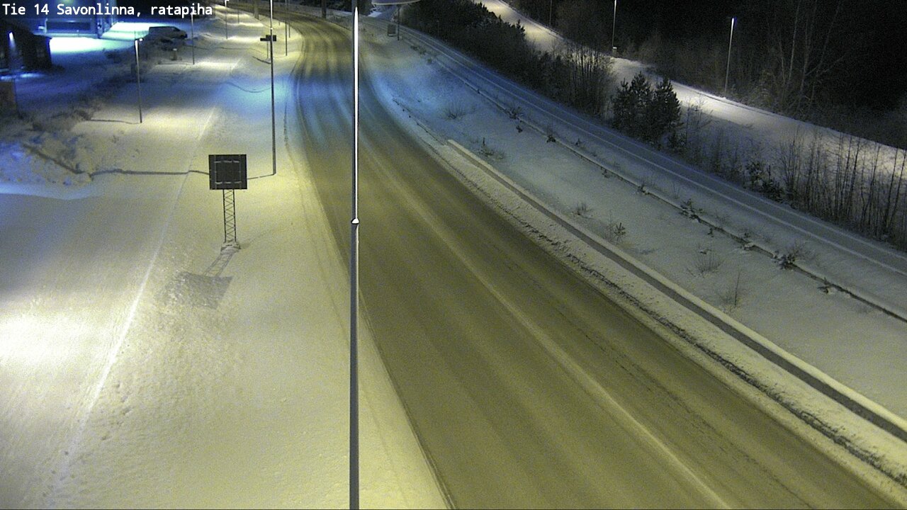 Weather Camera Image Väg 14 Nyslott, Ratapiha, Savonlinna, Etelä-Savo