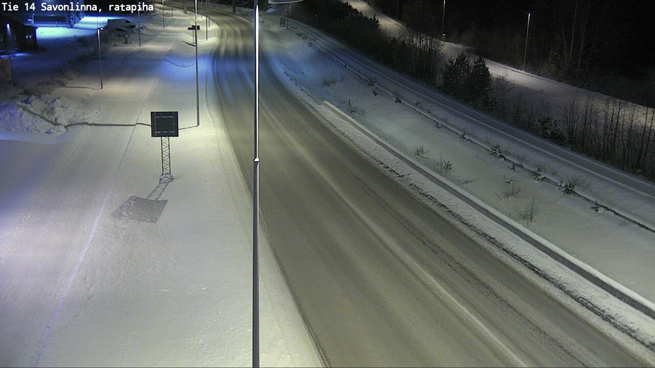 Weather Camera Image Väg 14 Nyslott, Ratapiha, Savonlinna, Etelä-Savo