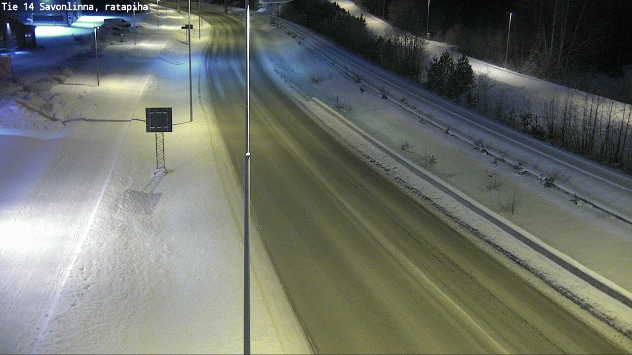 Weather Camera Image Väg 14 Nyslott, Ratapiha, Savonlinna, Etelä-Savo