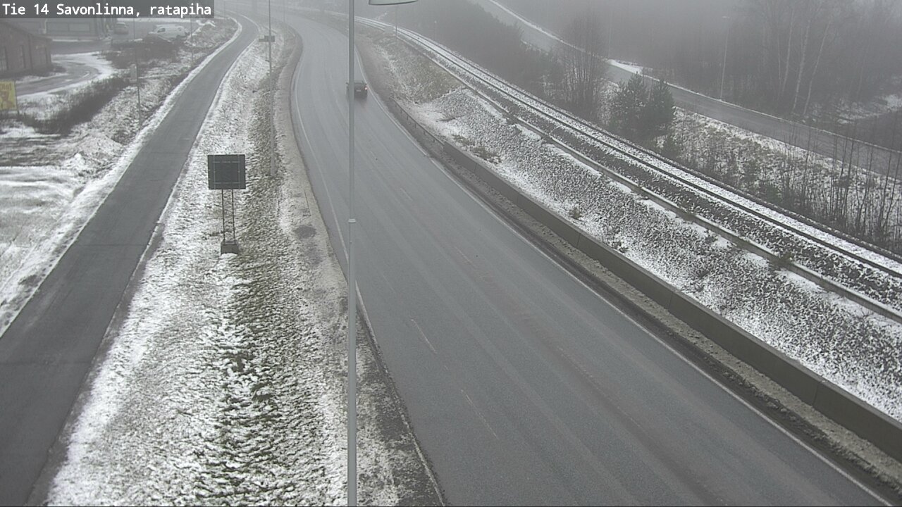 Weather Camera Image Väg 14 Nyslott, Ratapiha, Savonlinna, Etelä-Savo