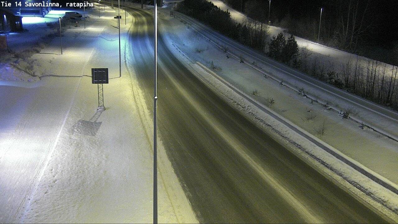 Weather Camera Image Väg 14 Nyslott, Ratapiha, Savonlinna, Etelä-Savo
