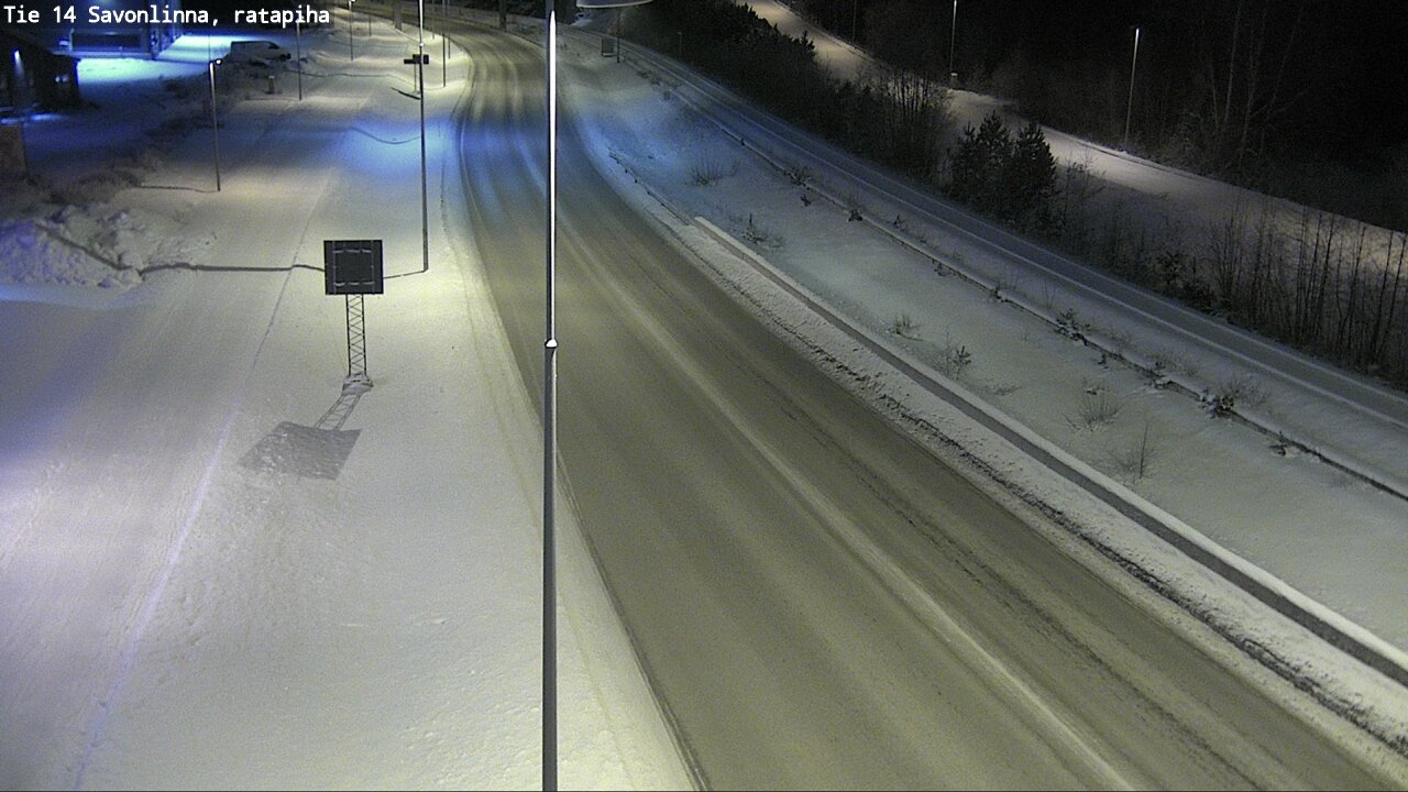Weather Camera Image Väg 14 Nyslott, Ratapiha, Savonlinna, Etelä-Savo