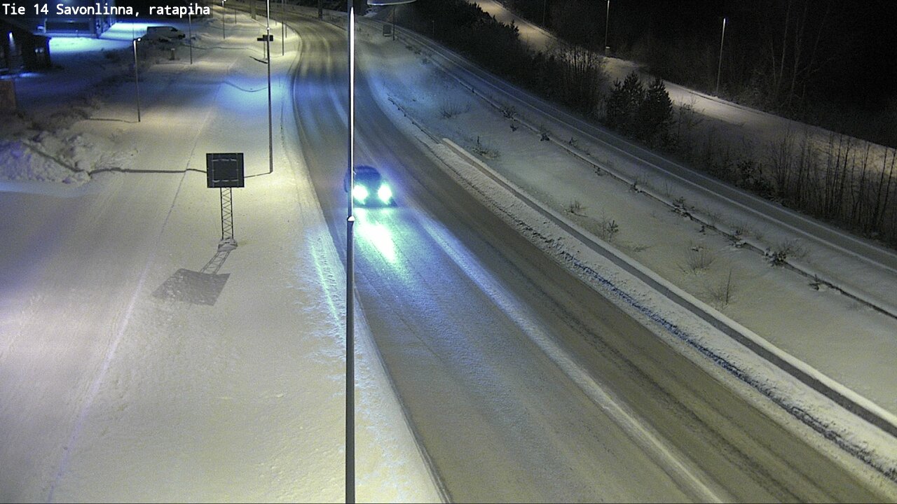 Weather Camera Image Väg 14 Nyslott, Ratapiha, Savonlinna, Etelä-Savo