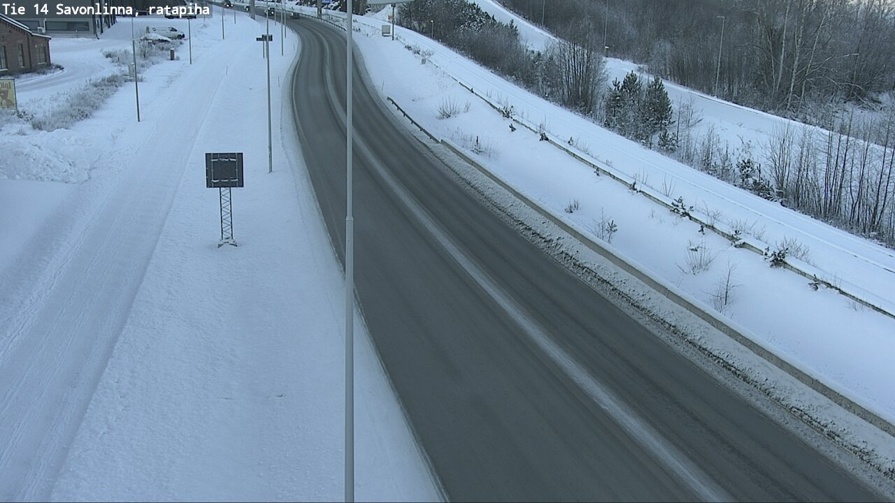 Weather Camera Image Väg 14 Nyslott, Ratapiha, Savonlinna, Etelä-Savo