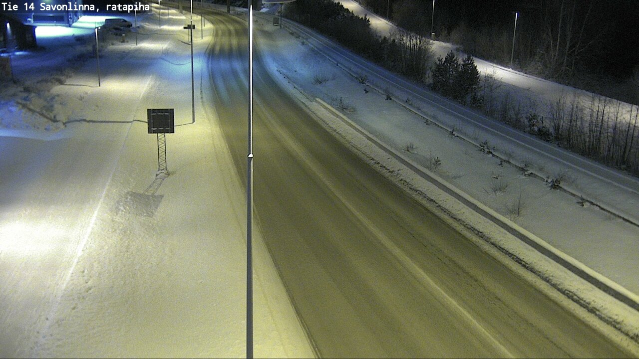 Weather Camera Image Väg 14 Nyslott, Ratapiha, Savonlinna, Etelä-Savo