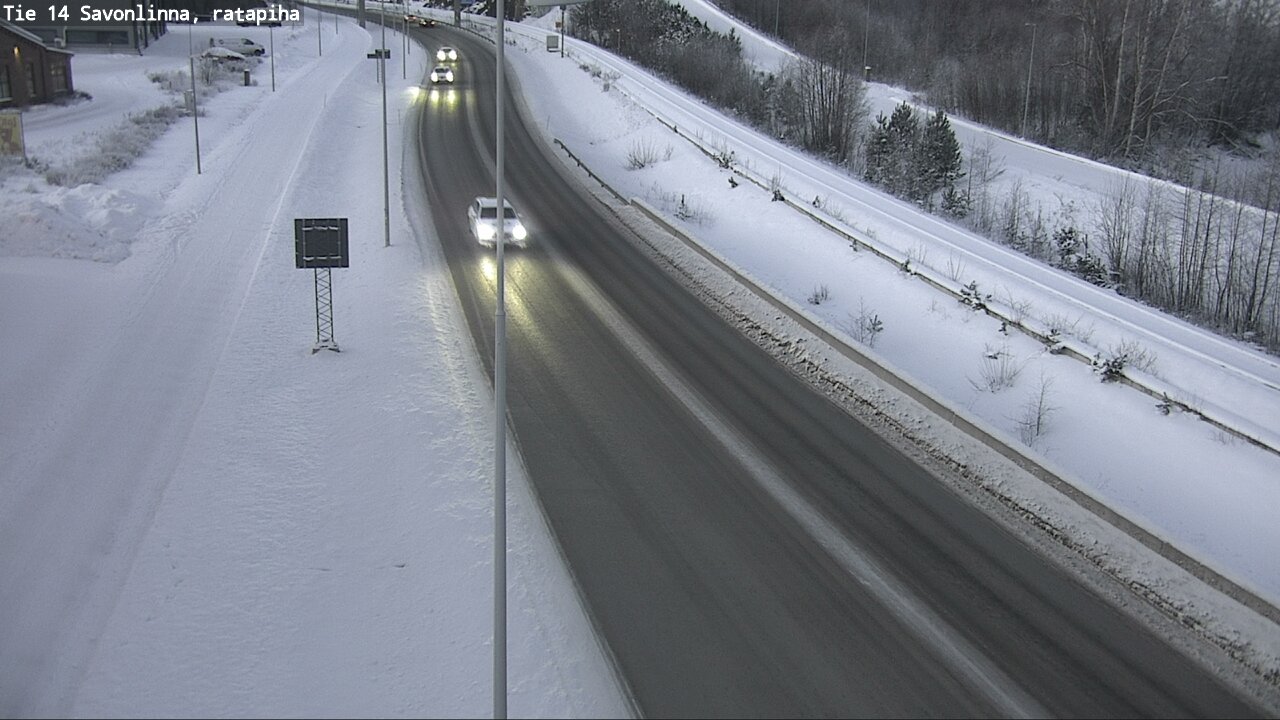 Weather Camera Image Väg 14 Nyslott, Ratapiha, Savonlinna, Etelä-Savo