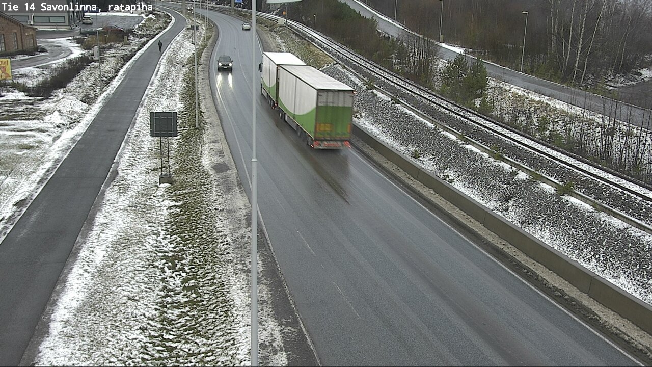 Weather Camera Image Väg 14 Nyslott, Ratapiha, Savonlinna, Etelä-Savo