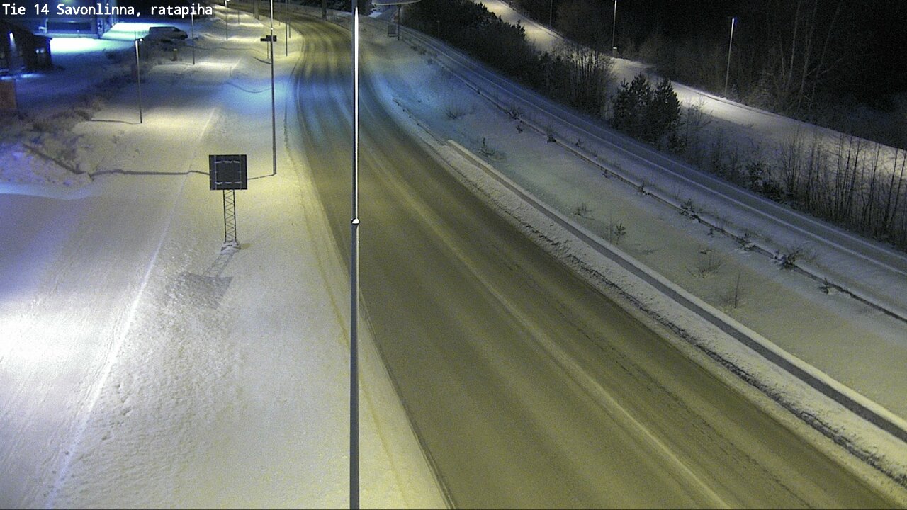 Weather Camera Image Väg 14 Nyslott, Ratapiha, Savonlinna, Etelä-Savo