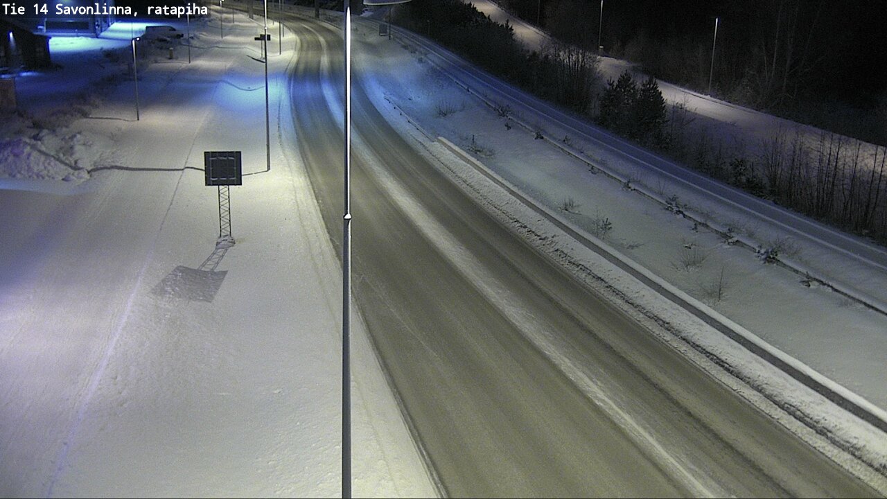 Weather Camera Image Väg 14 Nyslott, Ratapiha, Savonlinna, Etelä-Savo