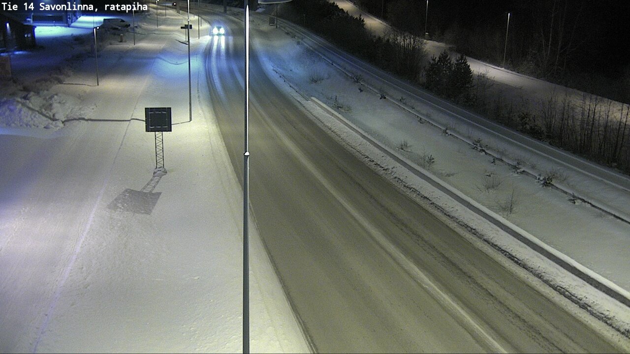 Weather Camera Image Väg 14 Nyslott, Ratapiha, Savonlinna, Etelä-Savo