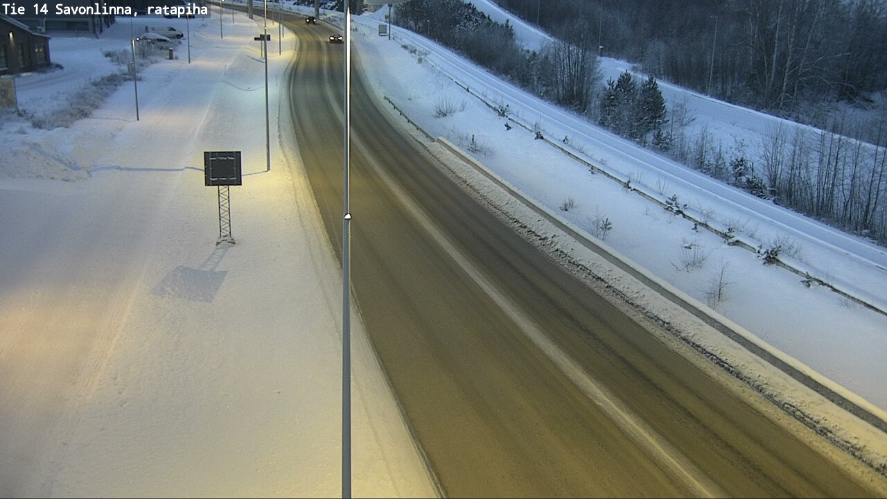 Weather Camera Image Väg 14 Nyslott, Ratapiha, Savonlinna, Etelä-Savo