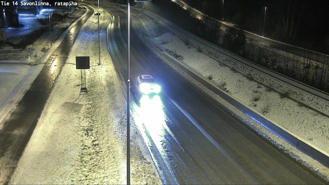 Weather Camera Image Väg 14 Nyslott, Ratapiha, Savonlinna, Etelä-Savo