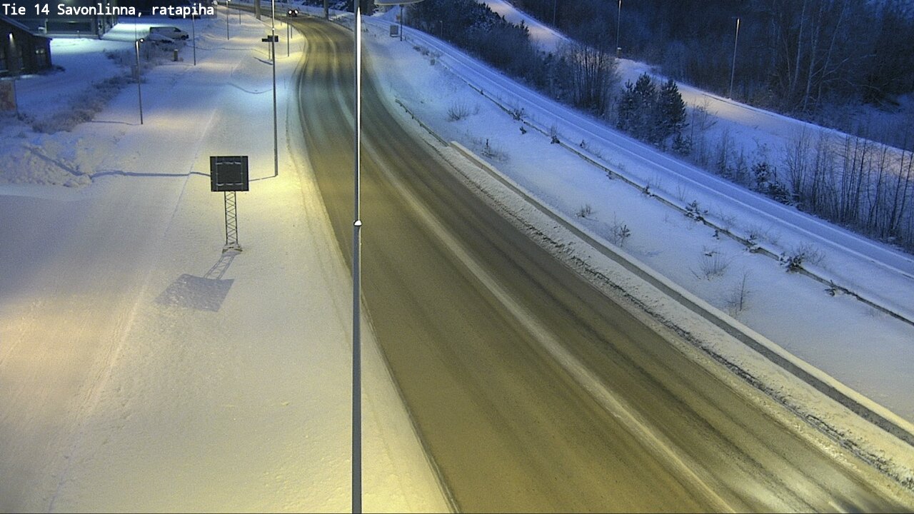 Weather Camera Image Väg 14 Nyslott, Ratapiha, Savonlinna, Etelä-Savo