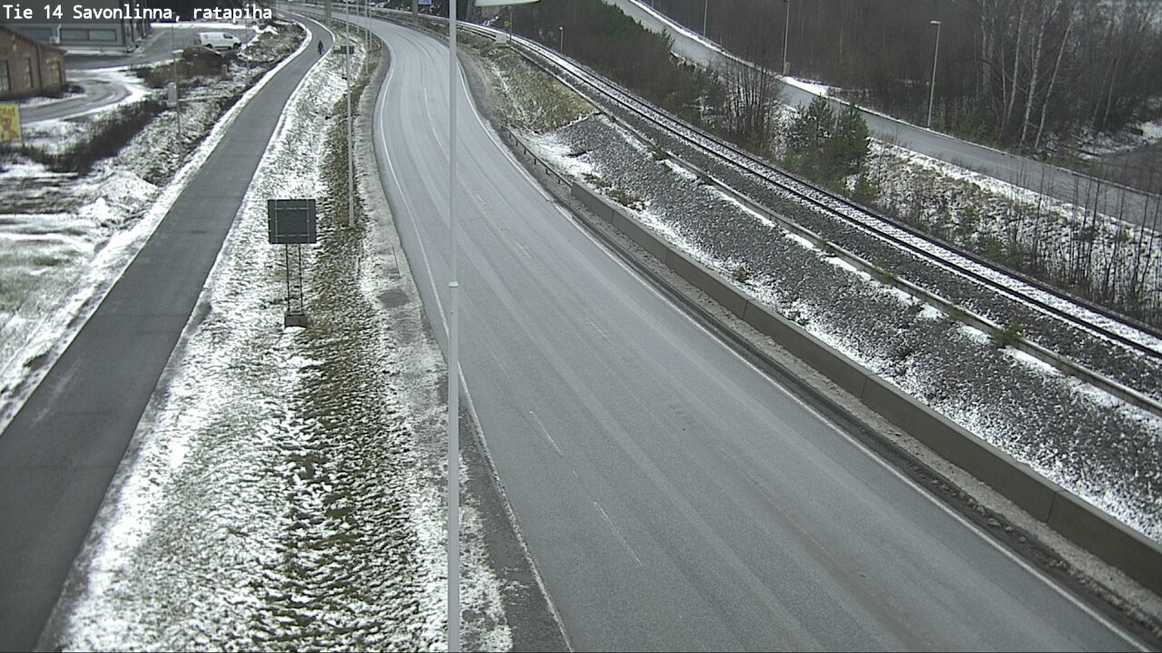 Weather Camera Image Väg 14 Nyslott, Ratapiha, Savonlinna, Etelä-Savo