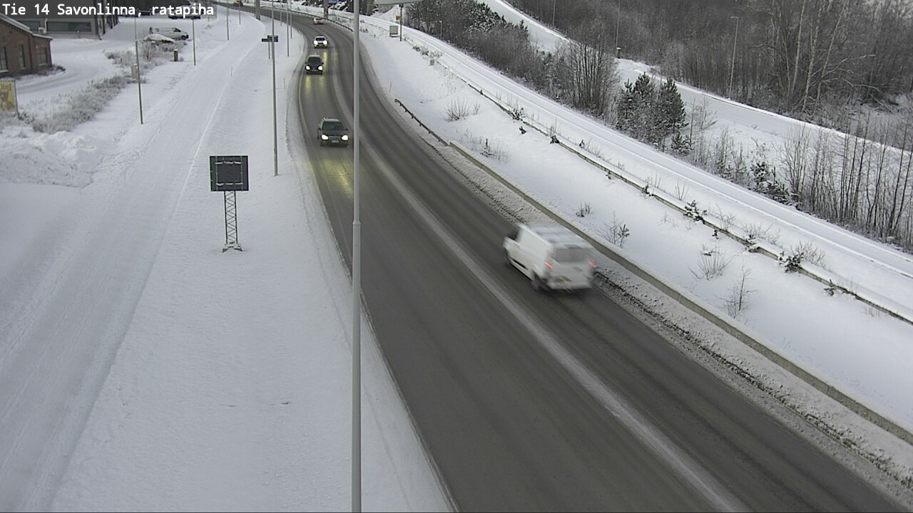 Weather Camera Image Väg 14 Nyslott, Ratapiha, Savonlinna, Etelä-Savo