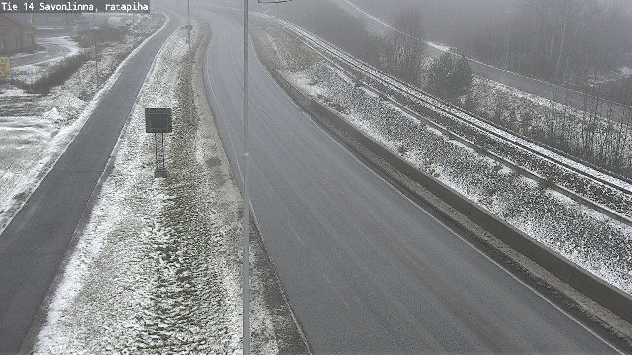 Weather Camera Image Väg 14 Nyslott, Ratapiha, Savonlinna, Etelä-Savo