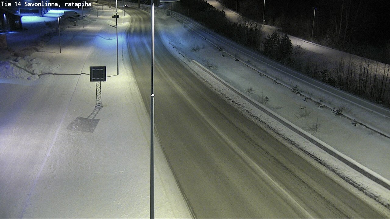 Weather Camera Image Väg 14 Nyslott, Ratapiha, Savonlinna, Etelä-Savo
