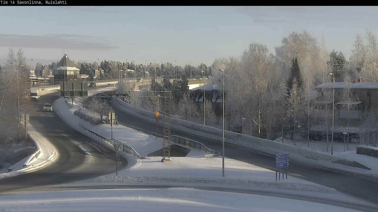 Weather Camera Image Väg 14 Nyslott, Ruislahti, Savonlinna, Etelä-Savo