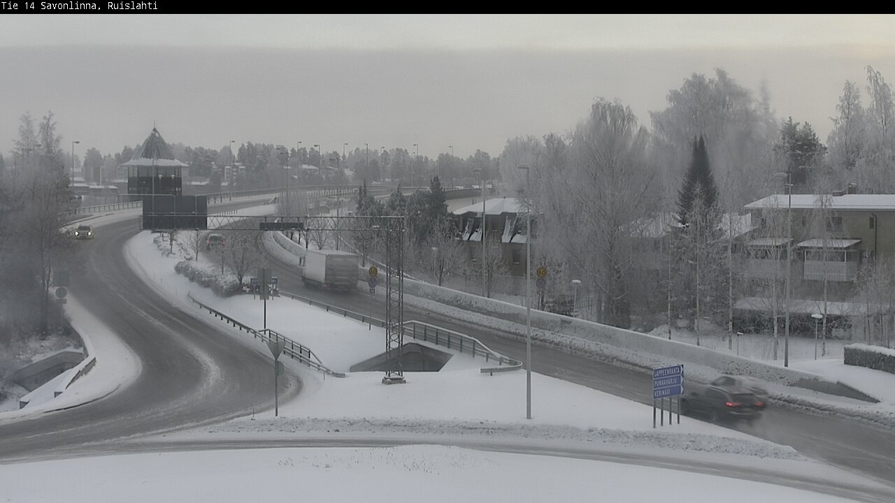Weather Camera Image Väg 14 Nyslott, Ruislahti, Savonlinna, Etelä-Savo