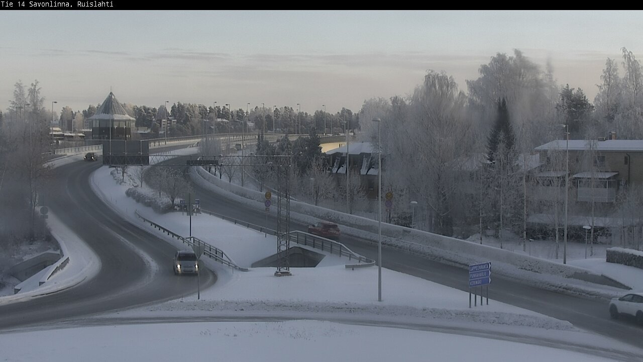 Weather Camera Image Väg 14 Nyslott, Ruislahti, Savonlinna, Etelä-Savo